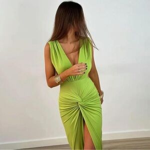 Lime Green Maxi dress
